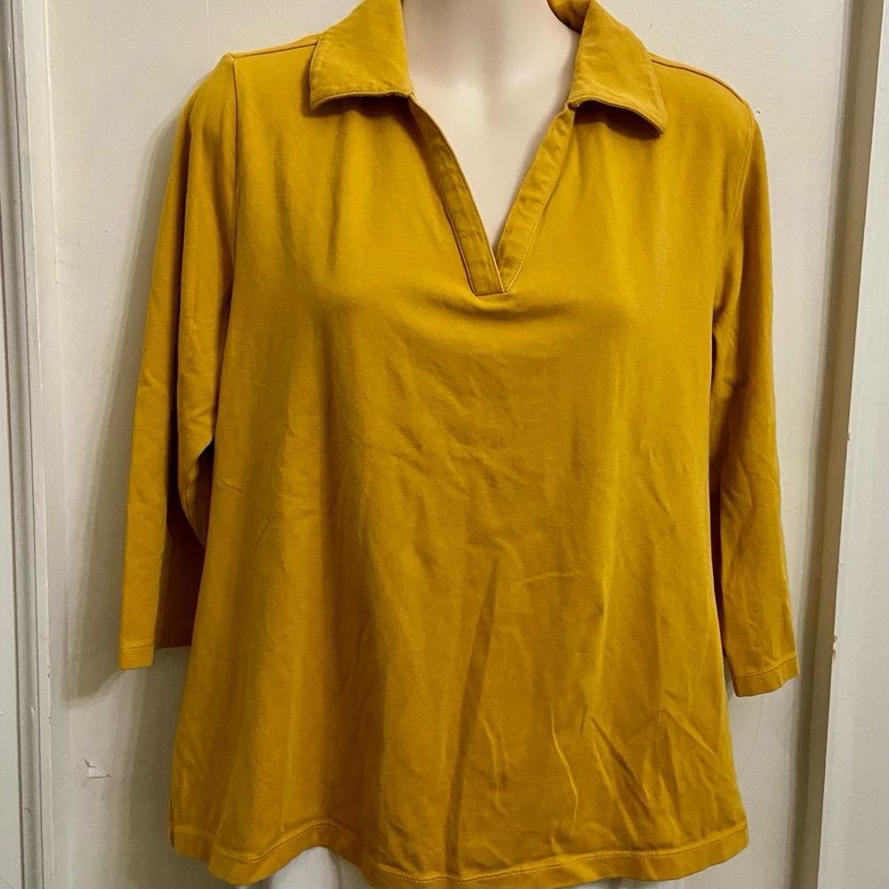 Relativity Dark Yellow Pullover Blouse (M)